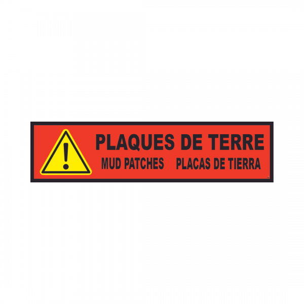 Banderole horizontale 2000X500 "PLAQUE DE TERRE" FR-EN-ES  # MONTEE BANH032-M